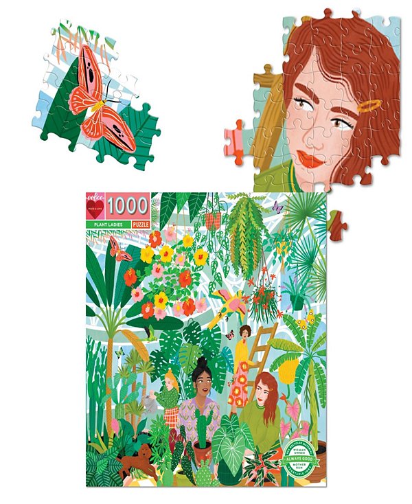 Piece and Love Plant Ladies 1000 Piece Square Adult Jigsaw Puzzle Set