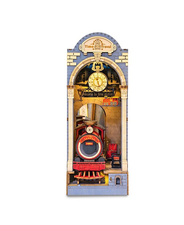 3D Jigsaw Puzzle Wooden Model Building Kit, Time Travel, Multicolored, 7.24"3.86"9.84"